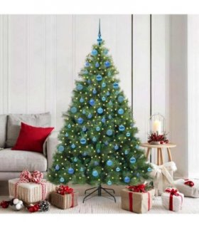 vidaXL Artificial Hinged Christmas Tree Green 180 cm PE and PVC
