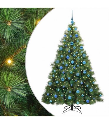 vidaXL Artificial Hinged Christmas Tree Green 180 cm PE and PVC