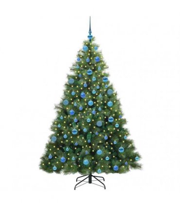 vidaXL Artificial Hinged Christmas Tree Green 180 cm PE and PVC