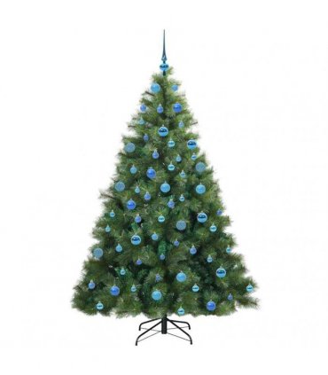 vidaXL Artificial Hinged Christmas Tree Green 180 cm PE and PVC