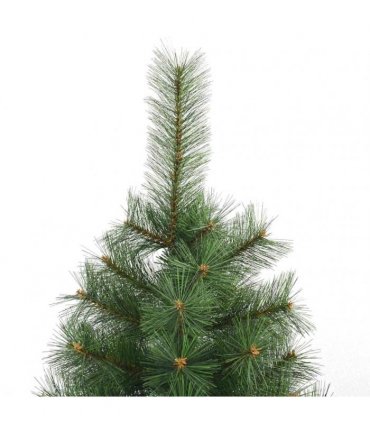 vidaXL Artificial Hinged Christmas Tree Green 210 cm PE and PVC