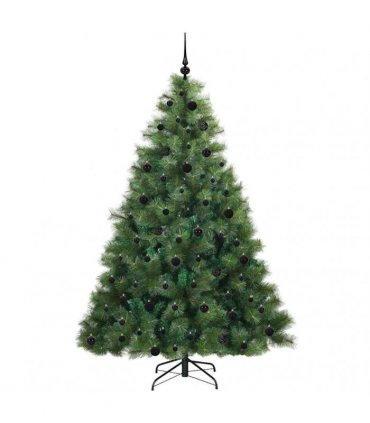 vidaXL Artificial Hinged Christmas Tree Green 210 cm PE and PVC
