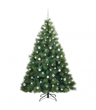 vidaXL Artificial Hinged Christmas Tree Green 210 cm PE and PVC