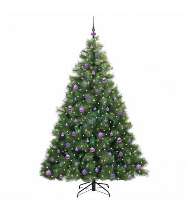vidaXL Artificial Hinged Christmas Tree Green 210 cm PE and PVC
