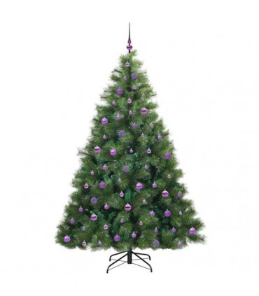 vidaXL Artificial Hinged Christmas Tree Green 210 cm PE and PVC
