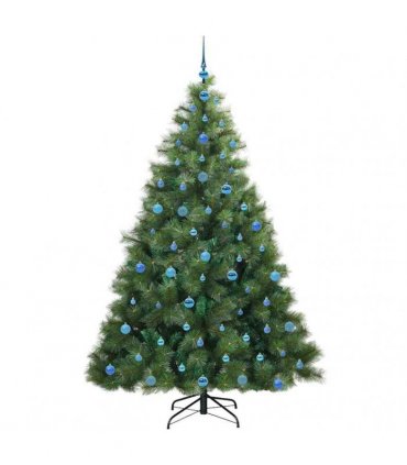 vidaXL Artificial Hinged Christmas Tree Green 210 cm PE and PVC