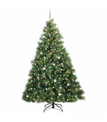 vidaXL Artificial Hinged Christmas Tree Green 240 cm PE and PVC