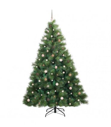 vidaXL Artificial Hinged Christmas Tree Green 240 cm PE and PVC