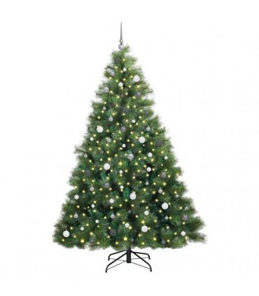 vidaXL Artificial Hinged Christmas Tree Green 240 cm PE and PVC