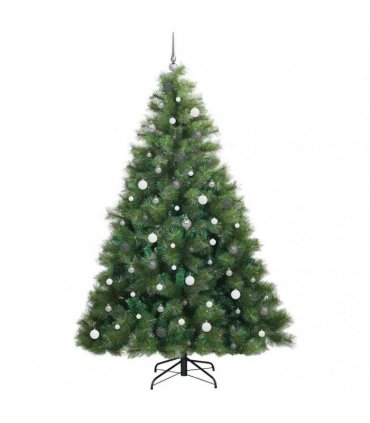 vidaXL Artificial Hinged Christmas Tree Green 240 cm PE and PVC