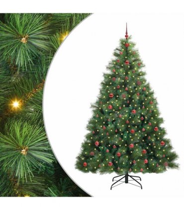 vidaXL Artificial Hinged Christmas Tree Green 240 cm PE and PVC