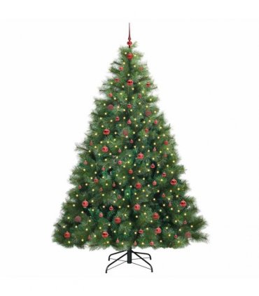 vidaXL Artificial Hinged Christmas Tree Green 240 cm PE and PVC