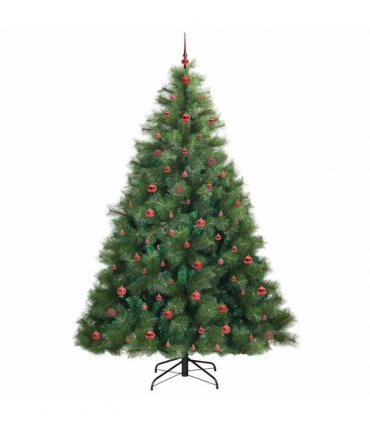 vidaXL Artificial Hinged Christmas Tree Green 240 cm PE and PVC