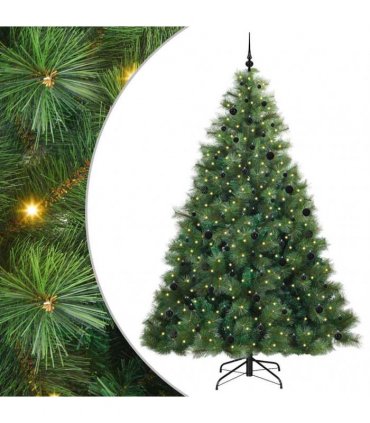 vidaXL Artificial Hinged Christmas Tree Green 240 cm PE and PVC
