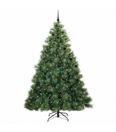 vidaXL Artificial Hinged Christmas Tree Green 240 cm PE and PVC