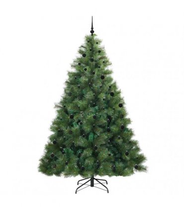 vidaXL Artificial Hinged Christmas Tree Green 240 cm PE and PVC