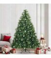 vidaXL Artificial Hinged Christmas Tree Green 240 cm PE and PVC