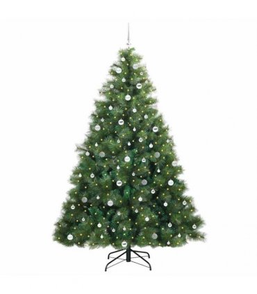 vidaXL Artificial Hinged Christmas Tree Green 240 cm PE and PVC