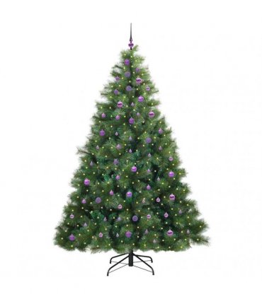 vidaXL Artificial Hinged Christmas Tree Green 240 cm PE and PVC