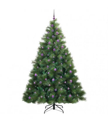 vidaXL Artificial Hinged Christmas Tree Green 240 cm PE and PVC