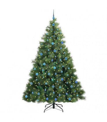 vidaXL Artificial Hinged Christmas Tree Green 240 cm PE and PVC
