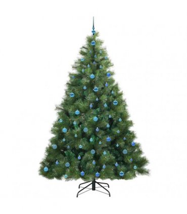 vidaXL Artificial Hinged Christmas Tree Green 240 cm PE and PVC