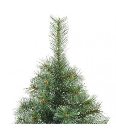 vidaXL Artificial Hinged Christmas Tree Green and white 120 cm