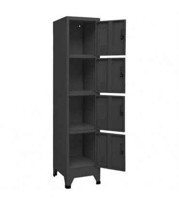 vidaXL Locker Cabinet Anthracite 38x45x180 cm Steel