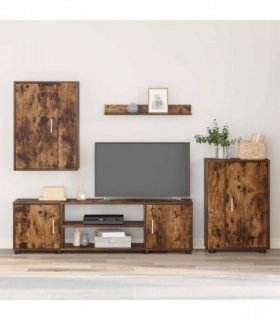 vidaXL TV Cabinet Set 140 x 40 x 33 cm Somoked Oak