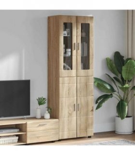 vidaXL Highboard FLORIN 60 x 35 x 182 cm Sonoma Oak Engineered Wood