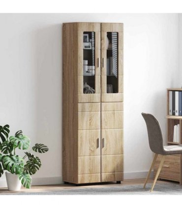 vidaXL Highboard FLORIN 60 x 35 x 182 cm Sonoma Oak Engineered Wood
