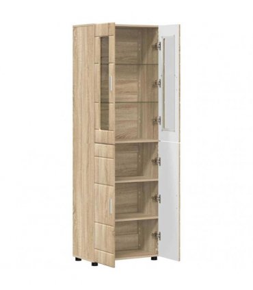 vidaXL Highboard FLORIN 60 x 35 x 182 cm Sonoma Oak Engineered Wood