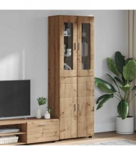 vidaXL Highboard FLORIN 60 x 35 x 182 cm Artisan Oak Engineered Wood