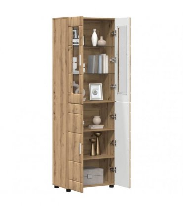 vidaXL Highboard FLORIN 60 x 35 x 182 cm Artisan Oak Engineered Wood