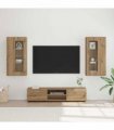 vidaXL TV Cabinet Set FLORIN 3 pcs 150 x 39 x 30 cm Artisan Oak