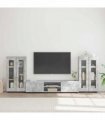 vidaXL TV Cabinet Set FLORIN 3 pcs 150 x 39 x 30 cm Concrete Grey