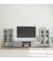vidaXL TV Cabinet Set FLORIN 3 pcs 150 x 39 x 30 cm Grey Sonoma