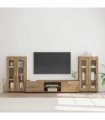 vidaXL TV Cabinet Set FLORIN 3 pcs 150 x 39 x 30 cm Artisan Oak