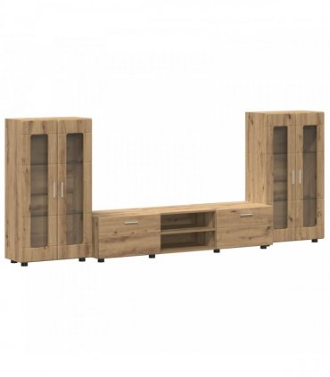 vidaXL TV Cabinet Set FLORIN 3 pcs 150 x 39 x 30 cm Artisan Oak