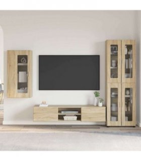 vidaXL TV Cabinet Set FLORIN 3 pcs 150 x 39 x 30 cm Sonoma Oak