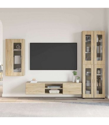vidaXL TV Cabinet Set FLORIN 3 pcs 150 x 39 x 30 cm Sonoma Oak