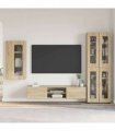 vidaXL TV Cabinet Set FLORIN 3 pcs 150 x 39 x 30 cm Sonoma Oak
