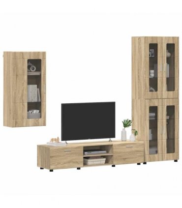 vidaXL TV Cabinet Set FLORIN 3 pcs 150 x 39 x 30 cm Sonoma Oak