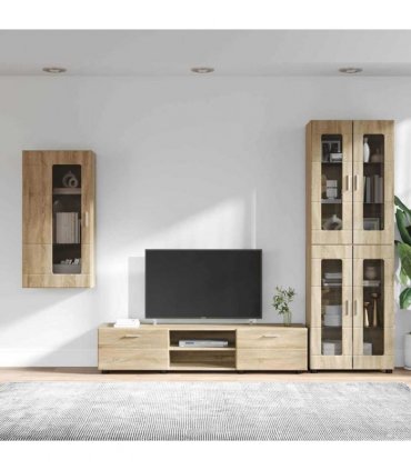 vidaXL TV Cabinet Set FLORIN 3 pcs 150 x 39 x 30 cm Sonoma Oak