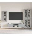 vidaXL TV Cabinet Set FLORIN 3 pcs 150 x 39 x 30 cm Concrete Grey