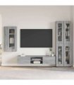 vidaXL TV Cabinet Set FLORIN 3 pcs 150 x 39 x 30 cm Grey Sonoma