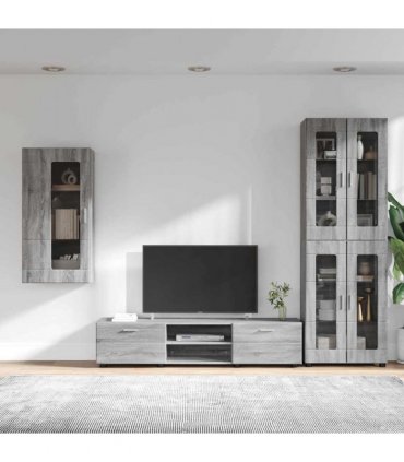 vidaXL TV Cabinet Set FLORIN 3 pcs 150 x 39 x 30 cm Grey Sonoma