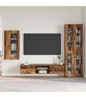 vidaXL TV Cabinet Set FLORIN 3 pcs 150 x 39 x 30 cm Old Wood