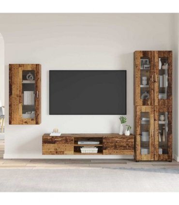 vidaXL TV Cabinet Set FLORIN 3 pcs 150 x 39 x 30 cm Old Wood