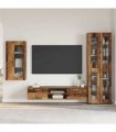 vidaXL TV Cabinet Set FLORIN 3 pcs 150 x 39 x 30 cm Old Wood